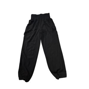 2 Sisters A&L Women’s Black High Waist Jogger Pants Cargo Style Size S